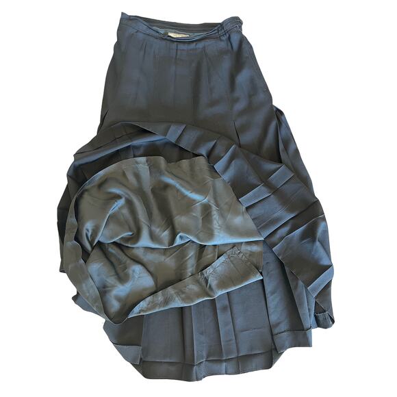 Paul Stuart Made in Italy Black Pleated Skirt - Vintage - Picture 4 of 7